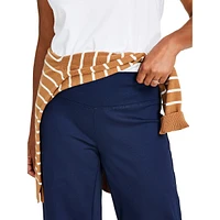 Petite Wide-Leg Pull-On Pants