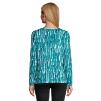 Painted Rain-Print Top