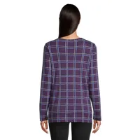 Ballot Plaid Scoopneck Top