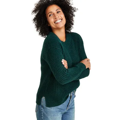 Chunky-Knit Crewneck Sweater