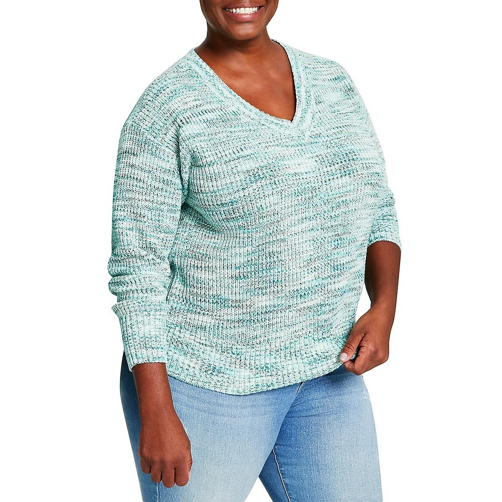 Petite Space-Dye Sweater