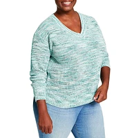 Petite Space-Dye Sweater