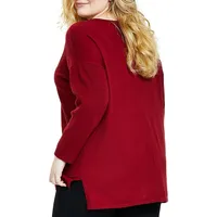 Plus Front-Seam Tunic Sweater