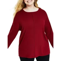 Plus Front-Seam Tunic Sweater