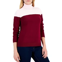 Colourblock Turtleneck Sweater