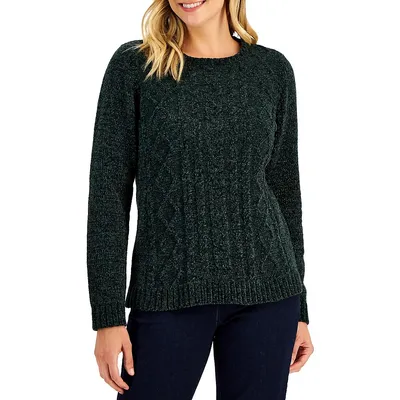 Cable-Knit Chenille Sweater