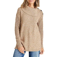 Petite Envelope-Neck Sweater