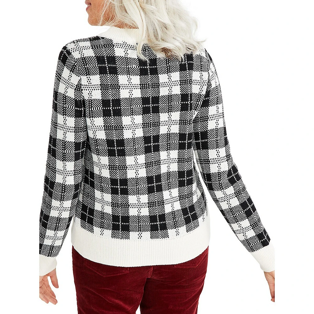 Petite Plaid Whimsy Sweater