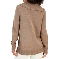 Split Funnelneck Sweater