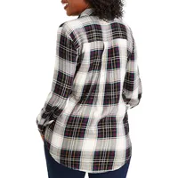 Petite Sparkle Perfect Plaid Shirt