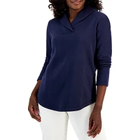 Shawl-Collar Fleece Top