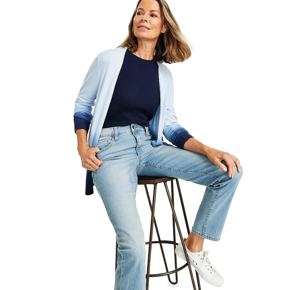 High Rise Straight-Leg Jeans