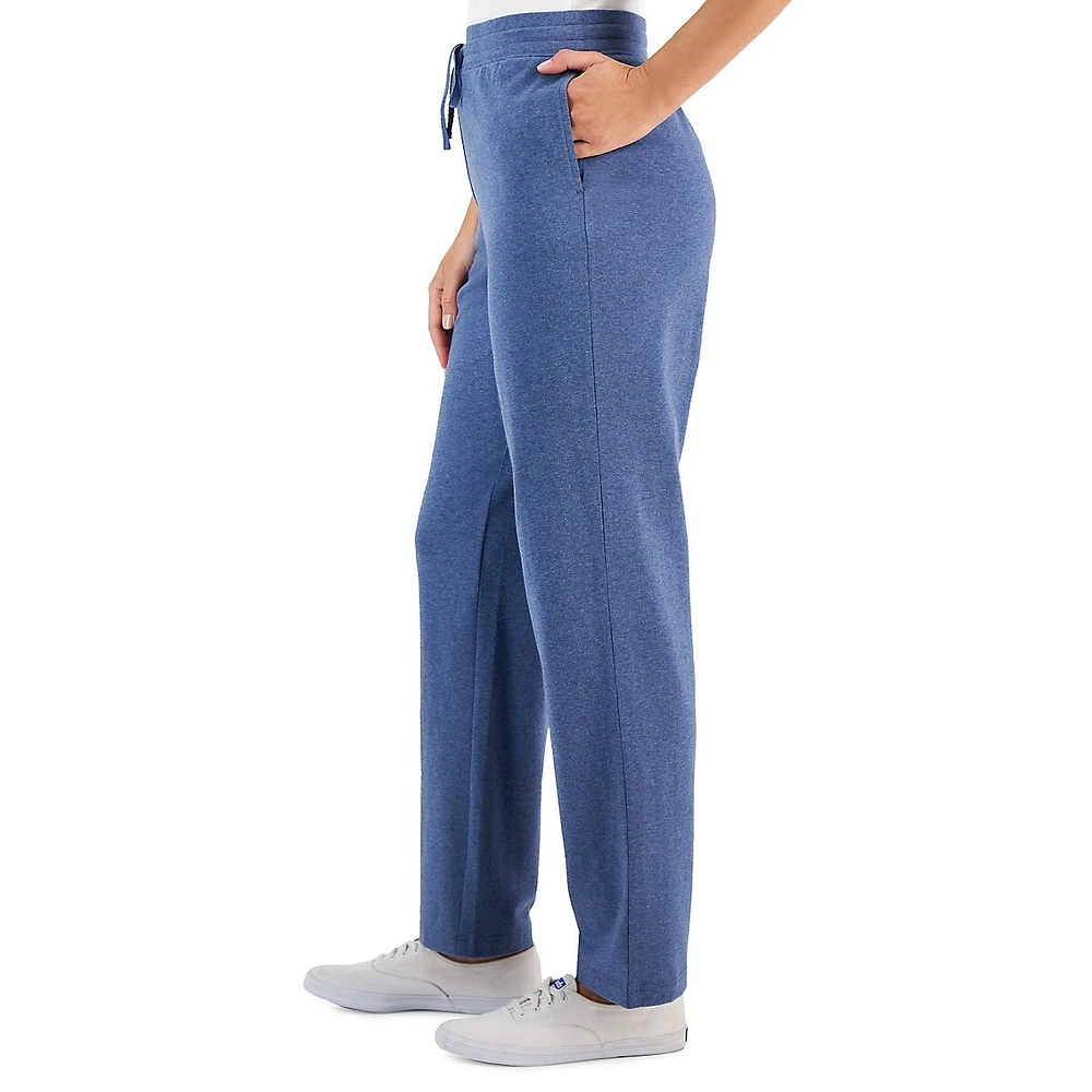 Pantalon sport à jambes droites et cordon de serrage
