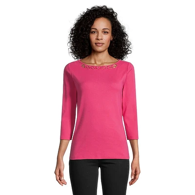 Cutout Boatneck Top