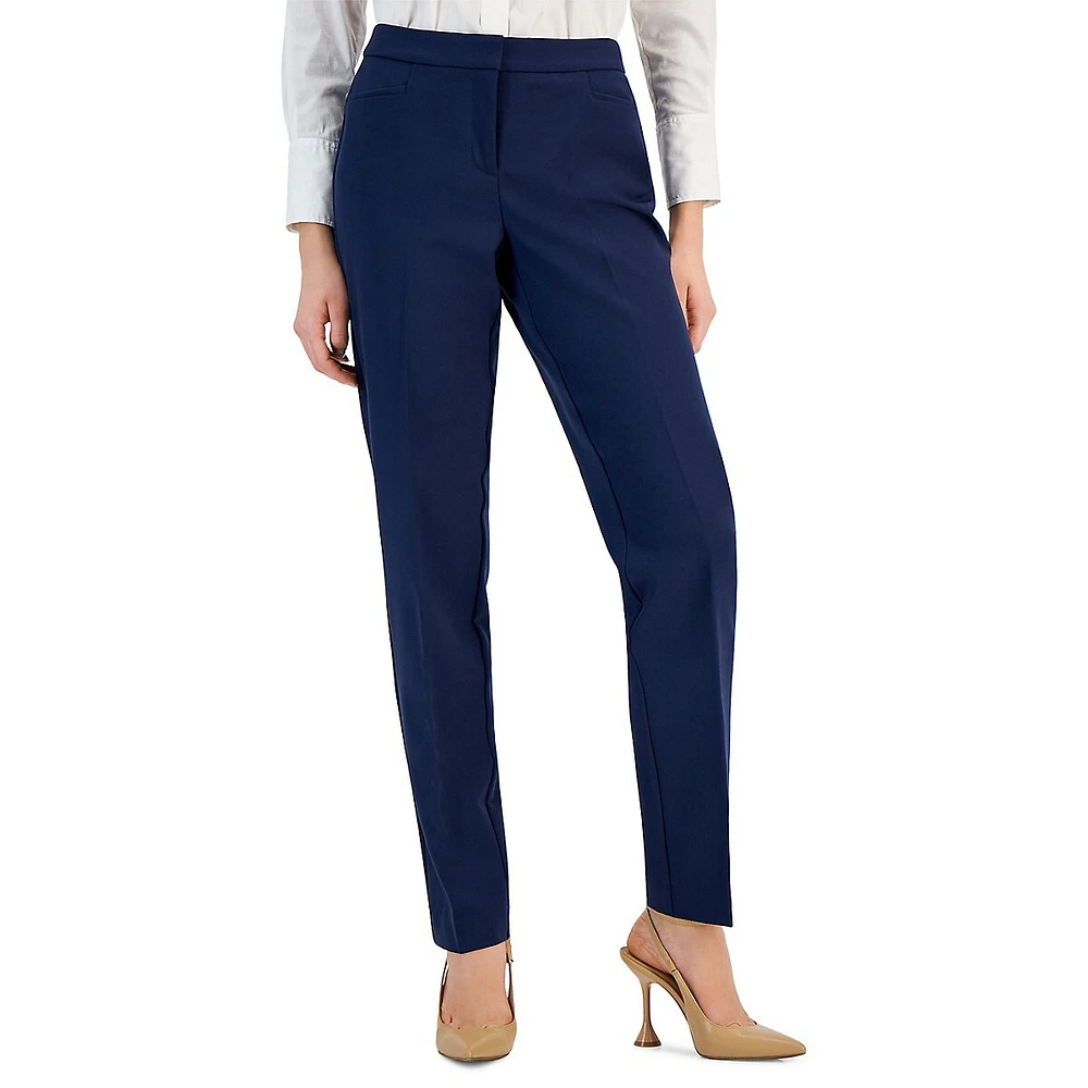 Mid-Rise L-Pocket Straight-Leg Pants