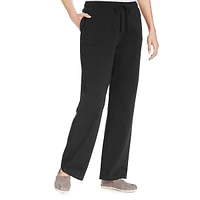 Petite Active Straight Drawstring Knit Pants