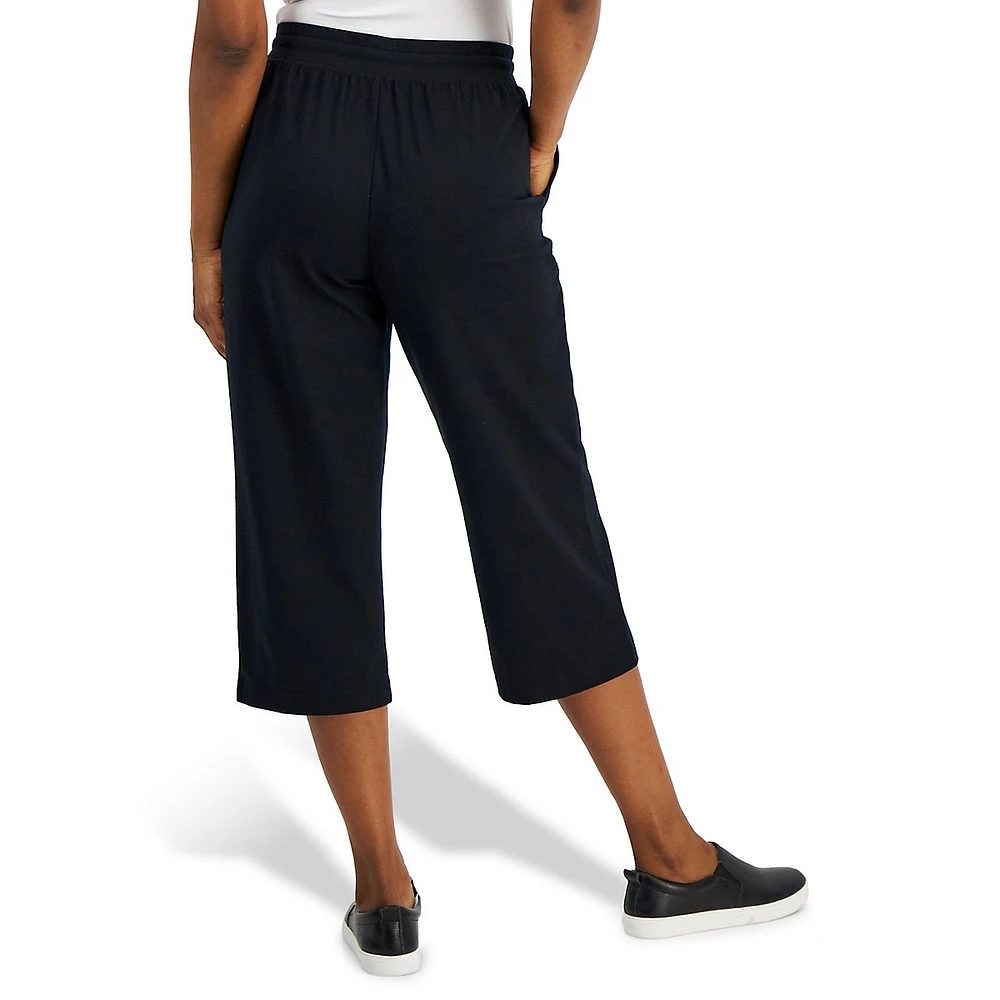 Mid-Rise Relaxed Fit Capris