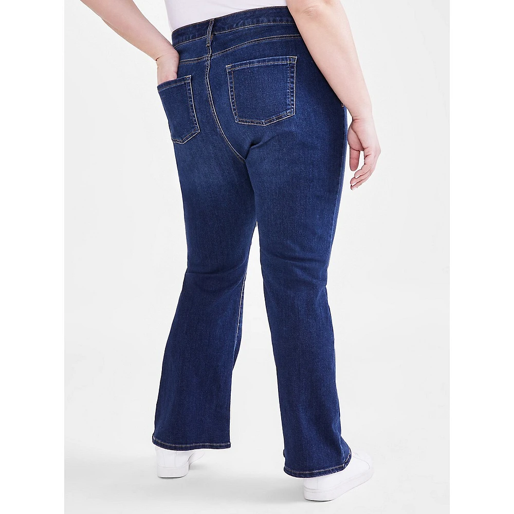 Plus Mid-Rise Curvy Bootcut Jeans