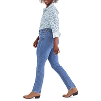 High-Rise Straight-Leg Jeans