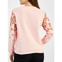 Floral-Print Fleece Sweatshirt