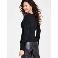 Surplice Wrap Sweater