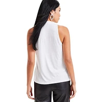 Sparkle Cowlneck Sleeveless Top