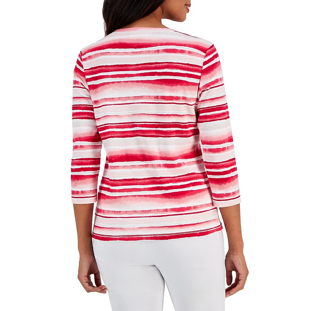 Waterview Stripe Henley Top