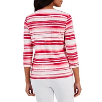 Waterview Stripe Henley Top