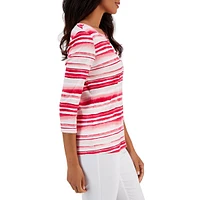 Waterview Stripe Henley Top