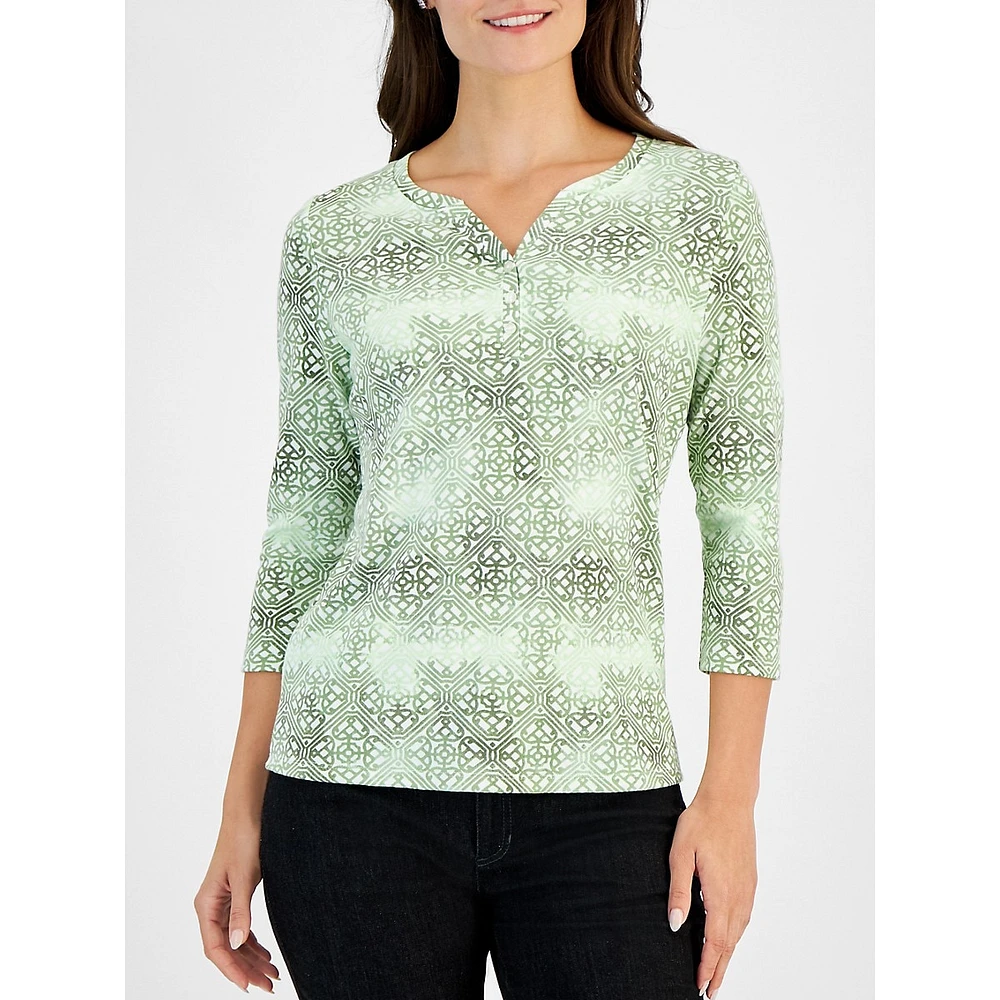 Tarten Tile Henley Top