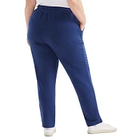 Plus Pull-On Straight-Leg Fleece Pants