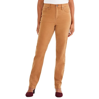 Petite High-Rise Straight-Leg Jeans