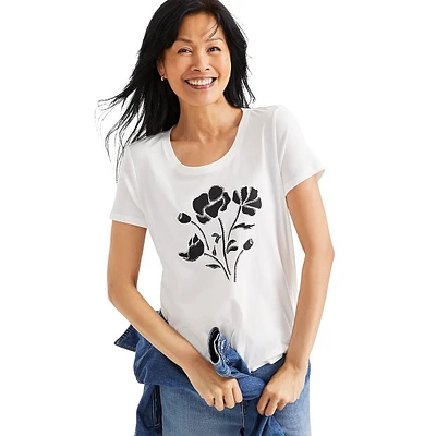 Floral-Graphic T-Shirt