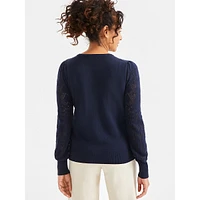 Pointelle Knit Sweater