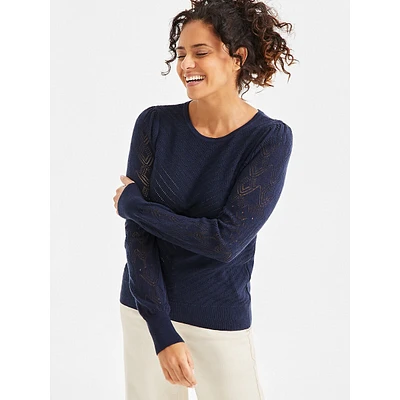 Pointelle Knit Sweater