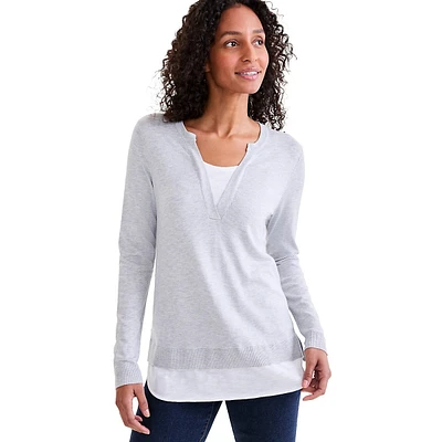 Layered-Look Sweater