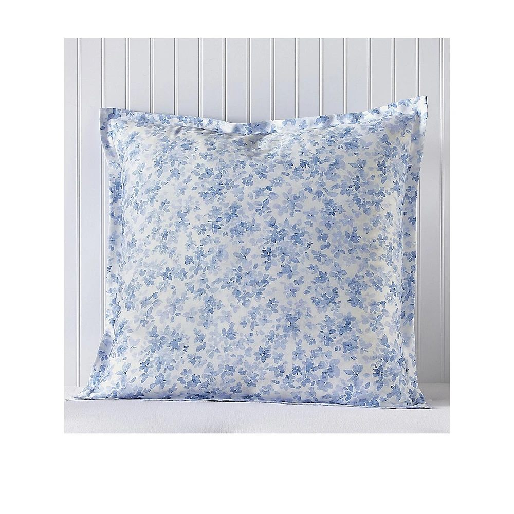 Blue Meadow 300 Thread Count Cotton Sateen 2-Piece Euro Sham Set