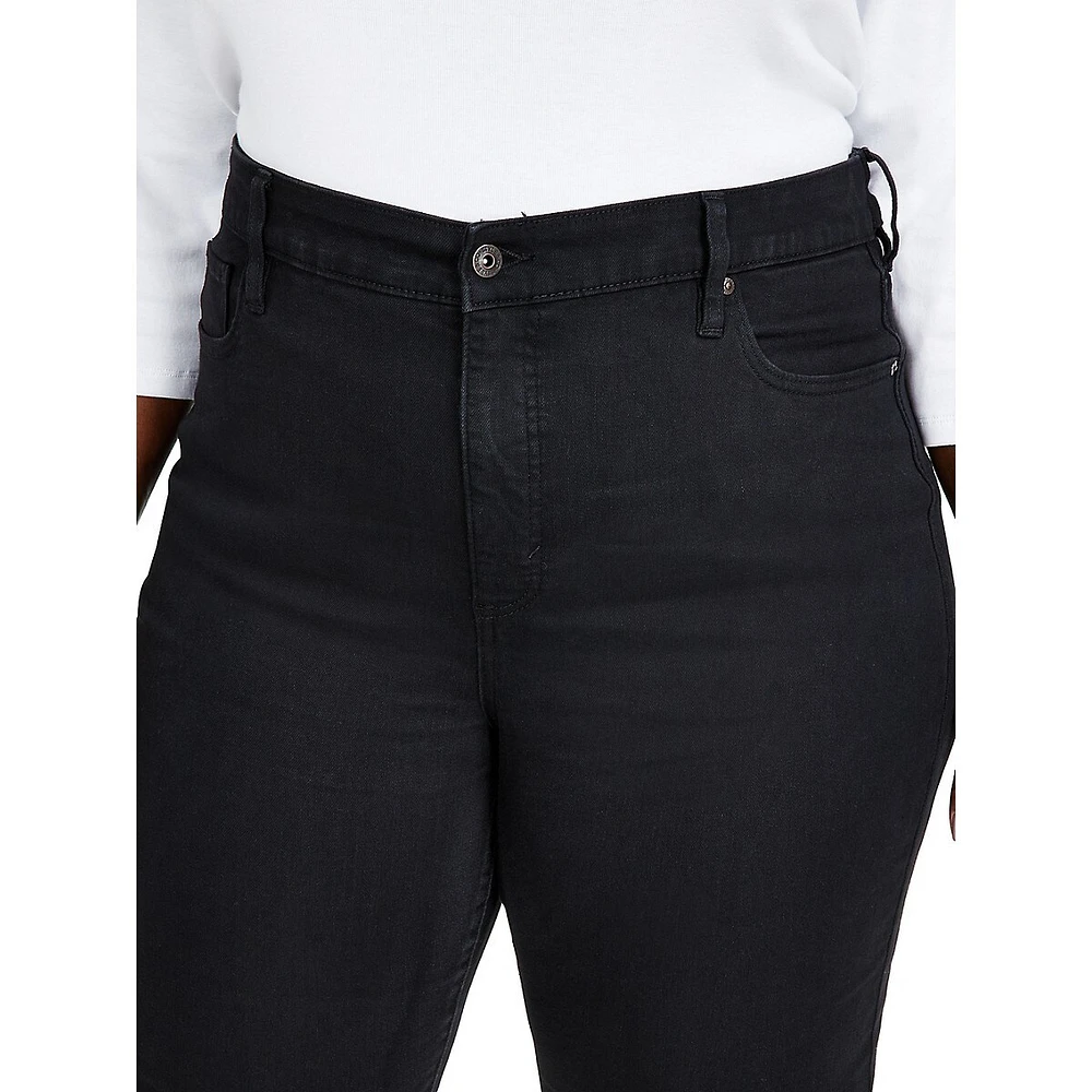 Plus High-Rise Straight-Leg Jeans