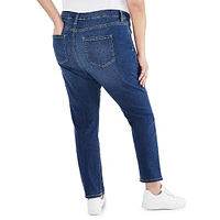 Plus High-Rise Straight-Leg Ankle Jeans