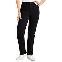 Curvy-Fit High-Rise Straight Leg Jeans