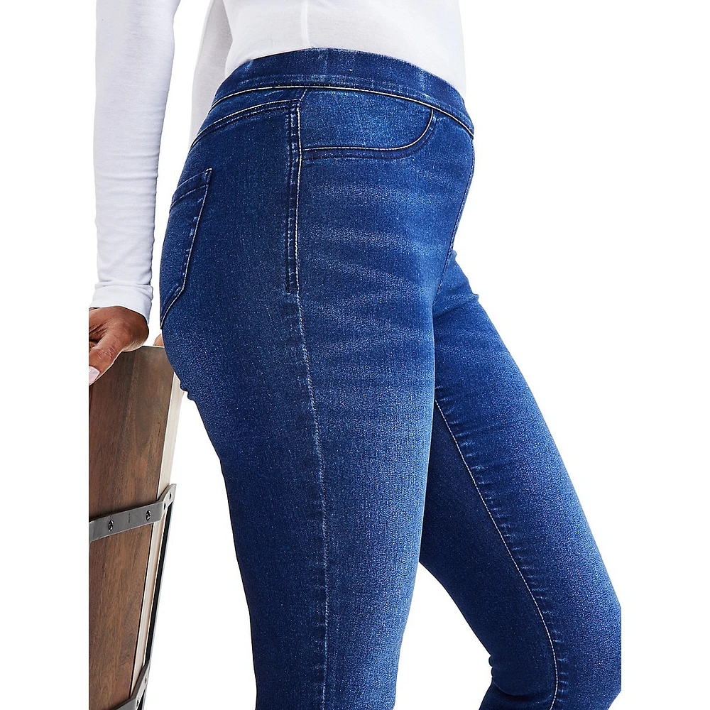 Petite Mid-Rise Pull-On Jeggings