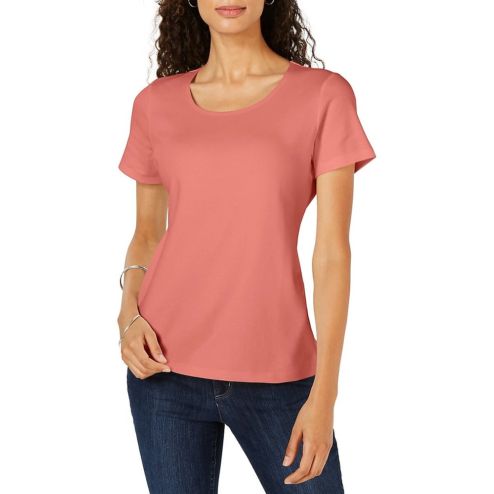 Short-Sleeve Scoopneck Top