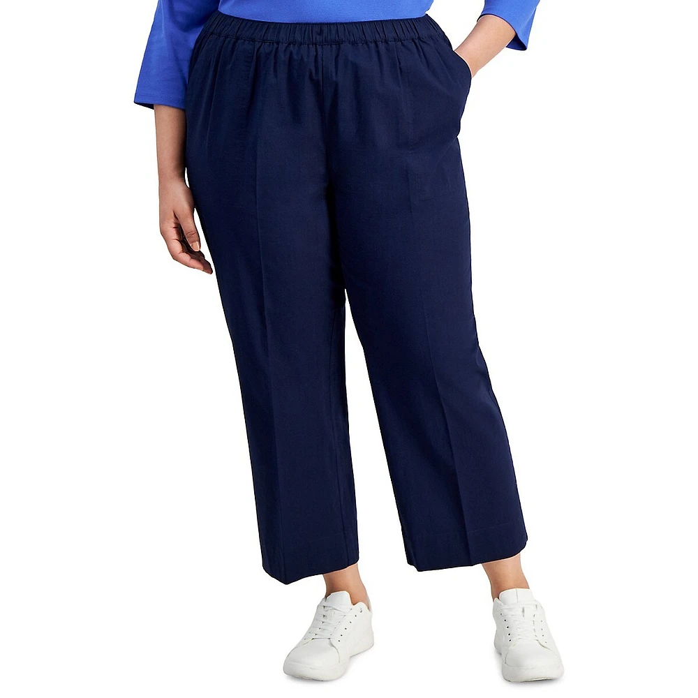 Plus Pull-On Cotton Pants