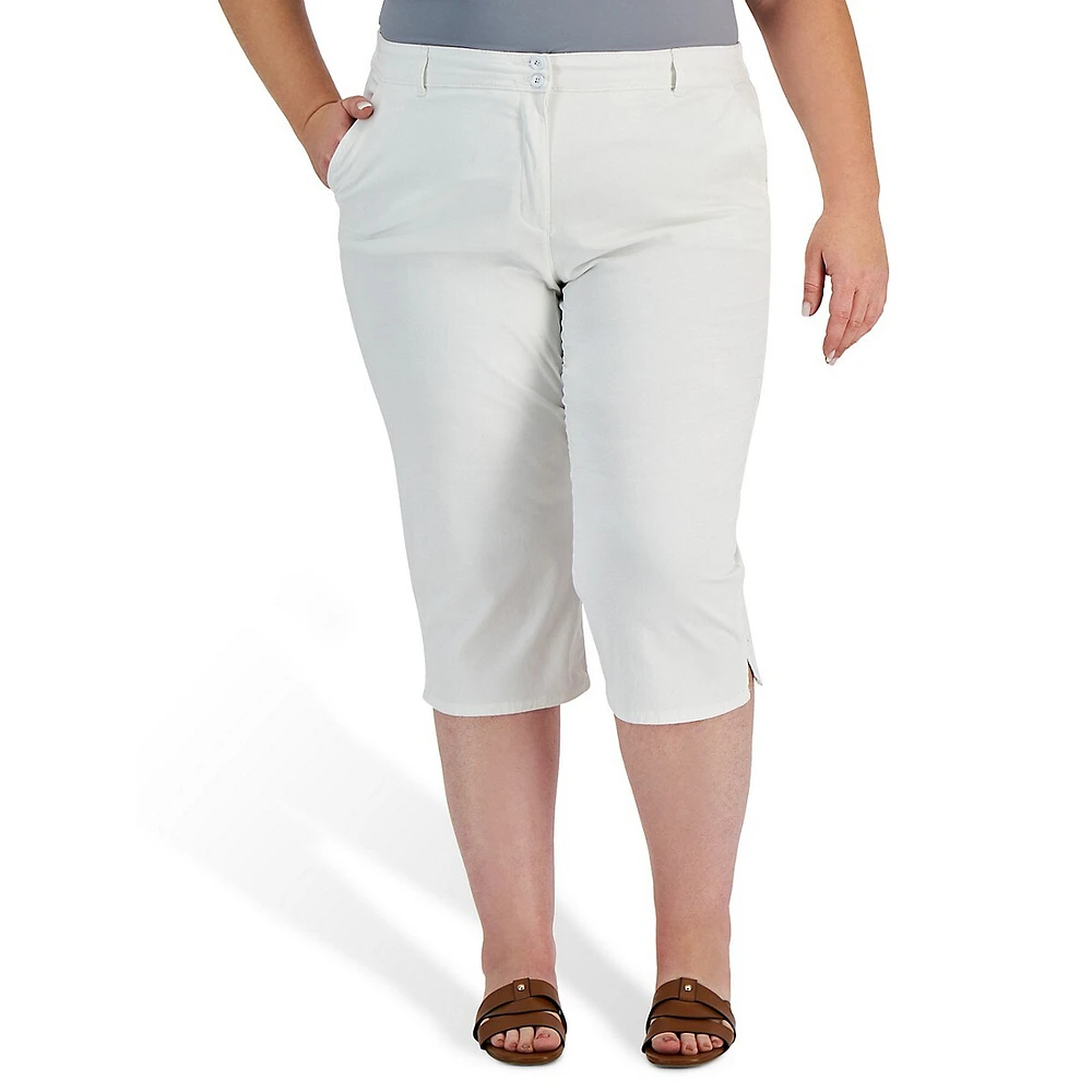 Plus Comfort-Waist Capri Pants