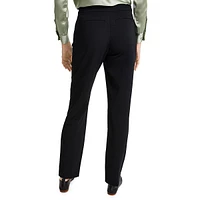 Petite Mid-Rise Straight-Leg Pants