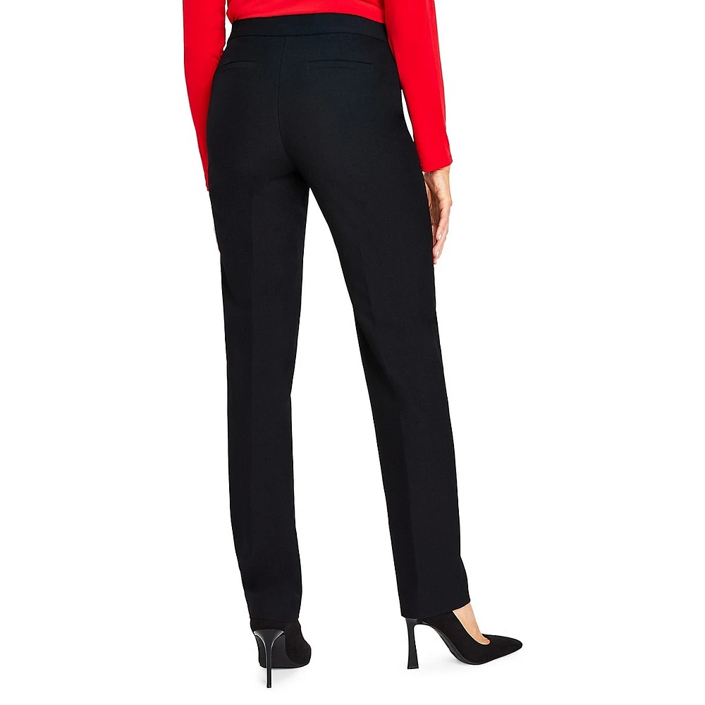 Mid-Rise L-Pocket Straight-Leg Pants