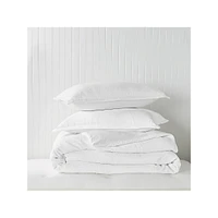 Textured Matelassé 3-Piece Duvet Cover Set