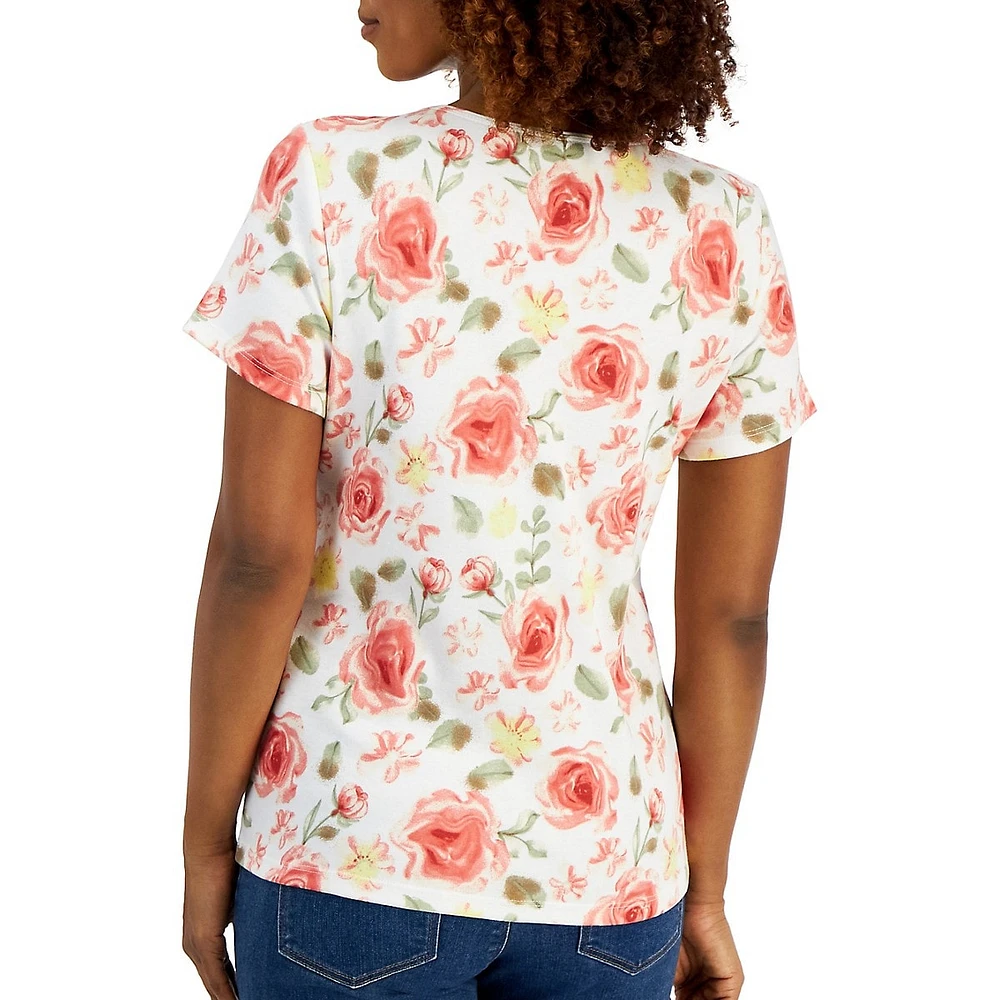 Spring Roses Scoopneck Top