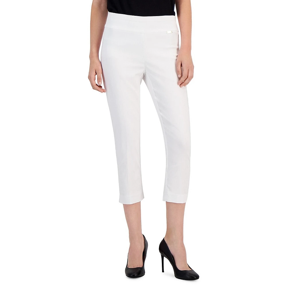 Petite Tummy-Control Pull-On Capri Pants