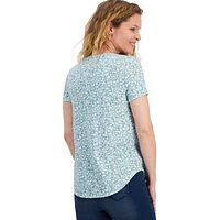 Floral Knit T-Shirt